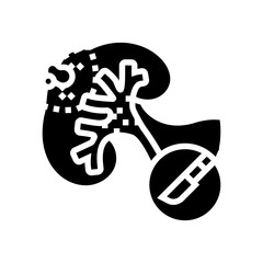 nephrectomy urology glyph icon vector. nephrectomy urology sign. isolated symbol illustration