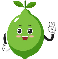 cute fruit lemon cartoon character