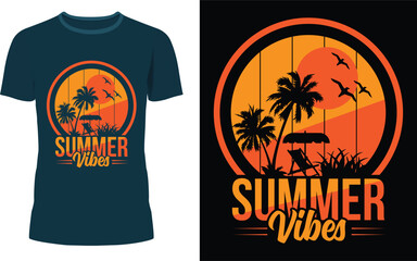 SUMMER VIBES summer t-shirt design
