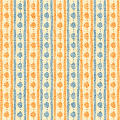 Geometric ethnic ornament print. Ikat pattern style. Design for background, wallpaper, illustration, fabric, clothing, carpet, textile, batik, embroidery.