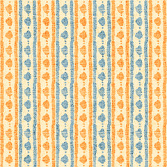 Geometric ethnic ornament print. Ikat pattern style. Design for background, wallpaper, illustration, fabric, clothing, carpet, textile, batik, embroidery.