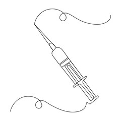 Obraz premium National doctors day continuous one line drawing of outline vector illustration 