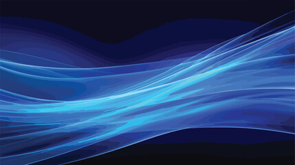 Abstract illuminated blue fiber optics wires.. flat vector - obrazy, fototapety, plakaty