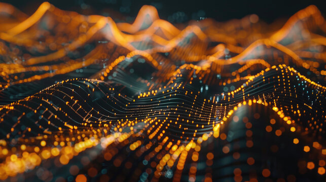 Abstract background with dynamic and interconnected lines representing sales growth and market expansion