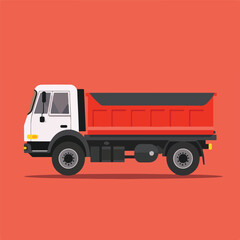 Flat design cargo truck icon vector illustration 