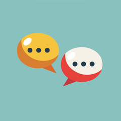Flat design conversation bubble icon vector illustr