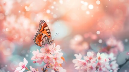 Obraz premium Butterfly's spring haven