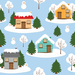 Winter House Pattern, Winter House vector Design, Winter House Background pattern, Winter House Cute Vector Pattern, Cute Vector Pattern, Winter House icon Silhouette, Winter House Pattern 