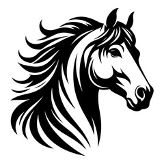 Horse Head Vector, Horse Silhouette 