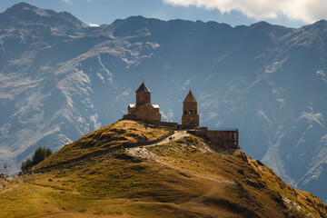 Views of Georgian landscapes in autumn mood. Mountains perfect for hiking.