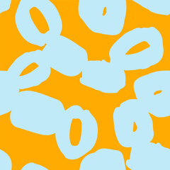 Fashion square seamless pattern, background with different shapes. Repeating vector design element for print