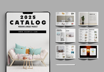 Product Catalog Layout Template - obrazy, fototapety, plakaty
