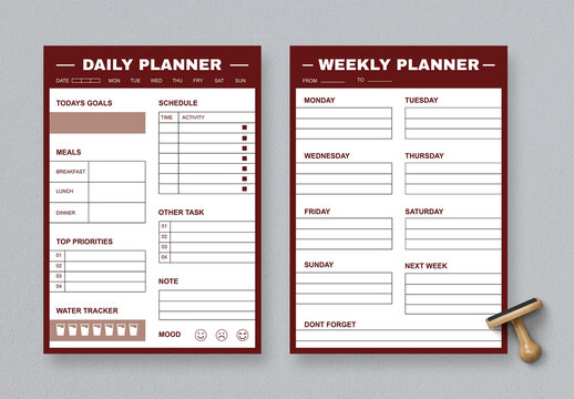 Simple Daily & Weekly Planner