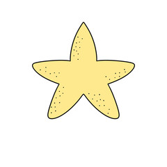 cartoon starfish yellow