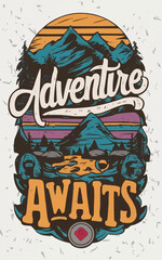 Adventure t-Shirt design illustration