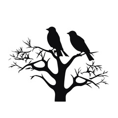 A bird sitting on top of a tree branch