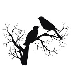 A bird sitting on top of a tree branch