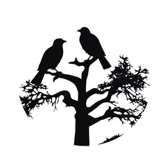 A bird sitting on top of a tree branch