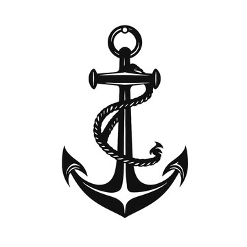 recommend clip art: Simple black ships anchor silhouette