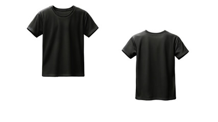 Black blank tee-shirt on white background