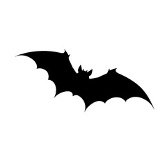 Black silhouettes of bats on a white background