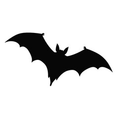 Black silhouettes of bats on a white background