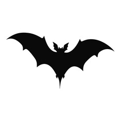 Black silhouettes of bats on a white background