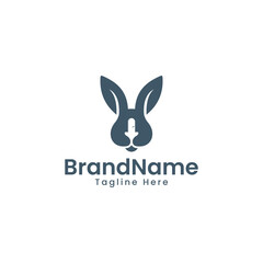 Logo Rabbit House building simple suistable for business residental ,house kid design vector