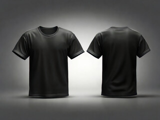 Black Tee-shirts front and back view