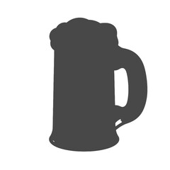 Glass mug of beer. Hand drawn vector illustration isolated on white.
