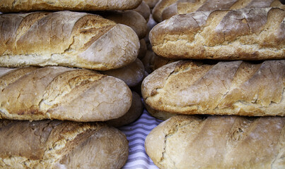 Loaves of artisan bread - 767663688