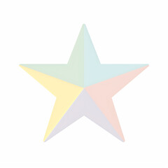 Obraz premium simple pastel vector star flat silhouette outline shape. 