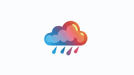 Cloud with thunder symbol icon sign vector Flat vector 