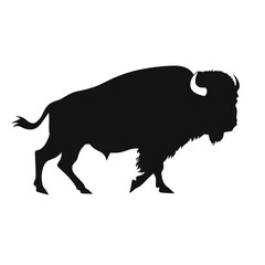 silhouette  of American bison, or buffalo
