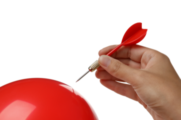 PNG, ball with needle, isolated on white background.