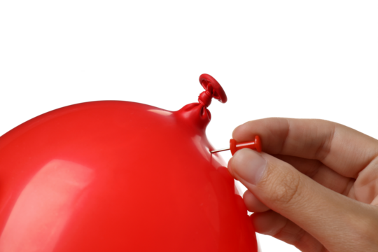 PNG, ball with needle, isolated on white background.