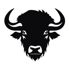 silhouette  of American bison, or buffalo