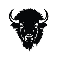 silhouette  of American bison, or buffalo