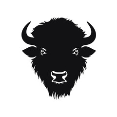 silhouette  of American bison, or buffalo