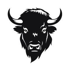 silhouette  of American bison, or buffalo