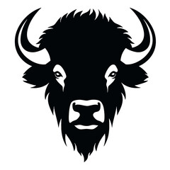 silhouette  of American bison, or buffalo