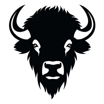 silhouette  of American bison, or buffalo