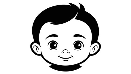 Adorable Baby Boy Portrait Vector Capture the Charm 