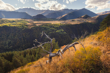 breathtaking views in Tusheti - in one of the most beautiful regions of Georgia. Autumn colors add charm and mood. - 767666865