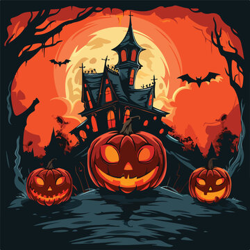 Halloween scary cartoons cartoon vector illustratio