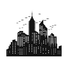 City silhouette vector set. Panorama city background.  