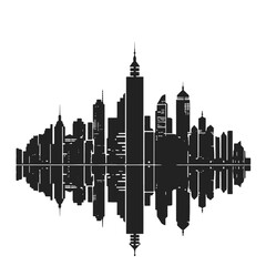 Fototapeta na wymiar City silhouette vector set. Panorama city background. 