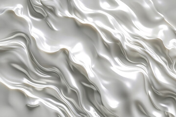 Abstract liquid pearly surface background. 3d acrylic elegant waves - obrazy, fototapety, plakaty