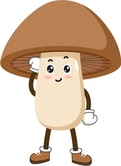 cute mushroom cartoon character