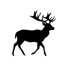 Deer leaping Silhouette 